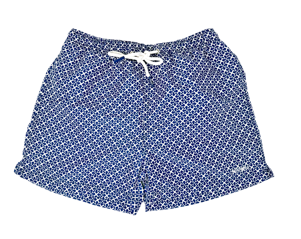 NSAA Swim Shorts (Blue on White)
