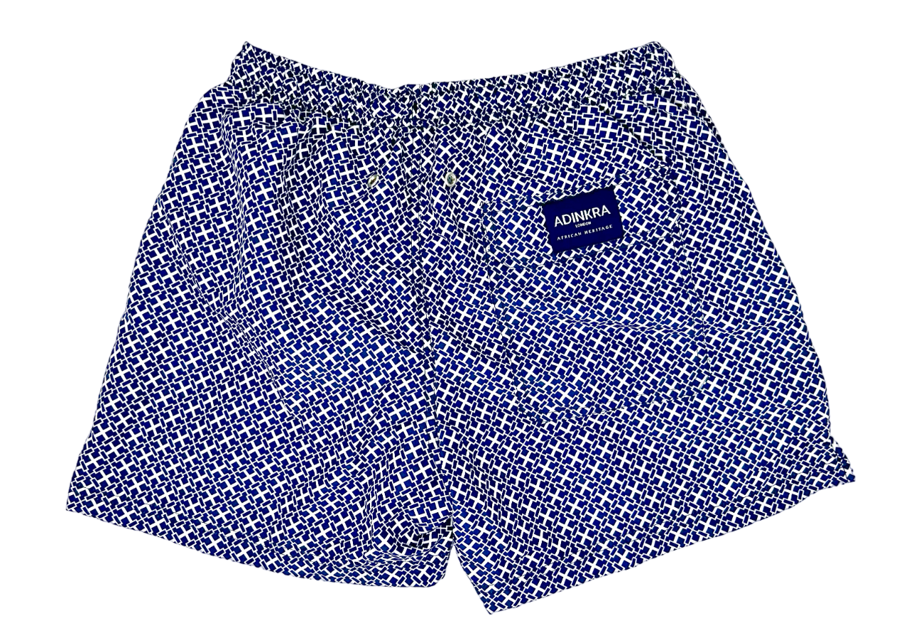 NSAA Swim Shorts (Blue on White)