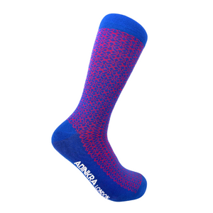 NSAA Combed Cotton Socks (Red on Blue)